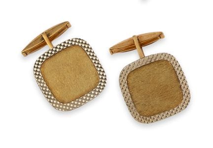 BOUTONS DE MANCHETTE, OR
Paire de boutons de manch