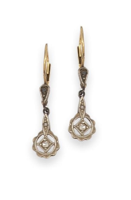 OHRRINGE, ANTIK, GOLD, PLATIN UND DIAMANTEN
Ein Pa