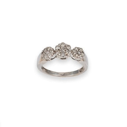 ANELLO, ORO E DIAMANTI
Anello in oro bianco 14k co