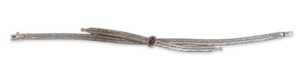 ARMBAND, WEISSGOLD MIT RUBIEN
Armband aus 18-karät