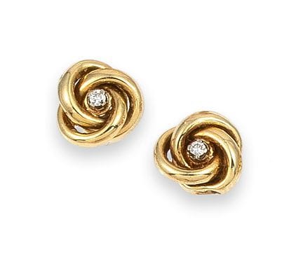 BOUCLES D'OREILLES, OR 14 CARATS
Paire de boucles 