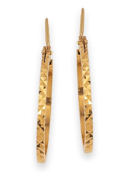 BOUCLES D'OREILLES, OR 14 CARATS
Paire de boucles 
