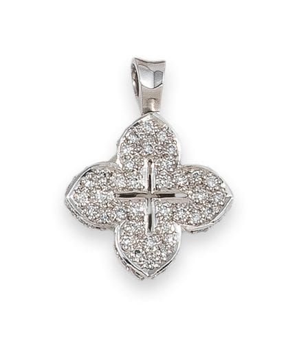 CRUZ, ORO BLANCO CON DIAMANTES
Cruz de oro blanco 