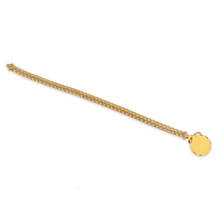 BRACELET À MAILLONS DE TYPE « CURB », AVEC MÉDAILL