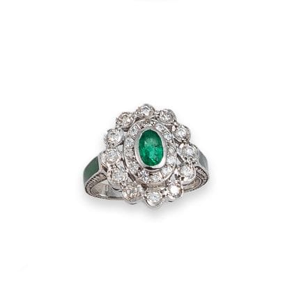 ANELLO, PLATINO, SMERALDO E DIAMANTI
Anello in pla
