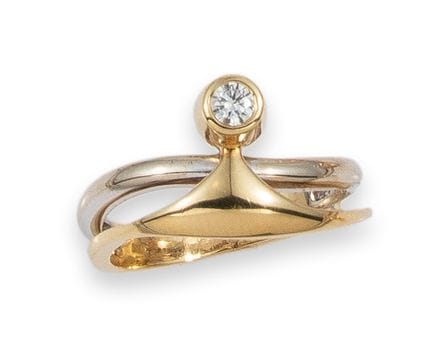 BAGUE EN OR BICOLORE AVEC DIAMANT
Bague en or bico