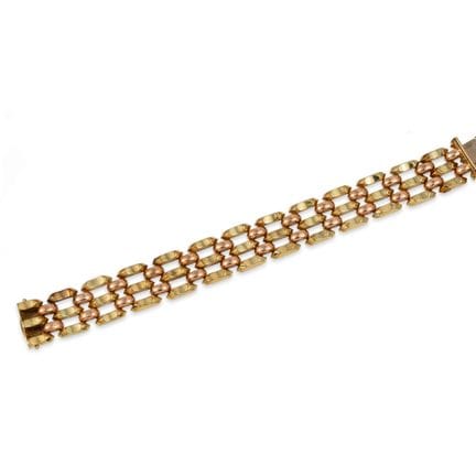 BRACELET, OR BICOLORE 14 CARATS
Bracelet en or jau