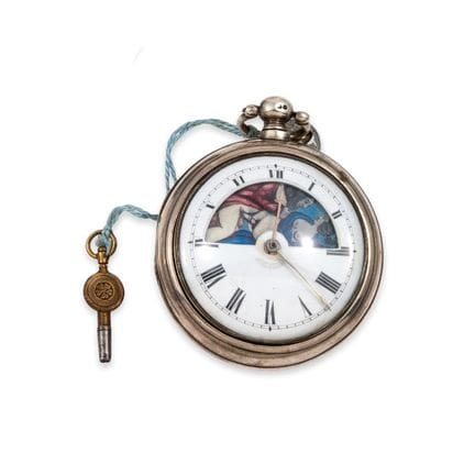 CATALINO-TASCHENUHR, EROTISCH, SILBER, UM 1840
Ero