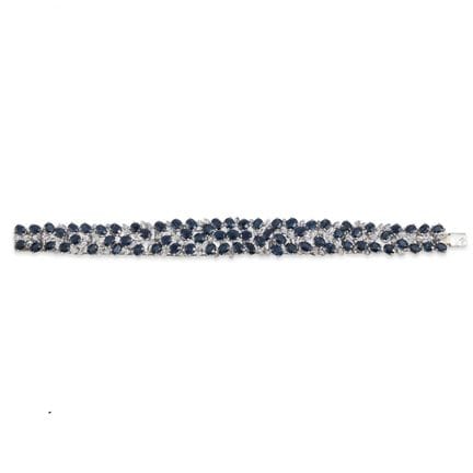 ARMBAND, WEISSGOLD MIT SAPHIREN UND DIAMANTEN
Gele