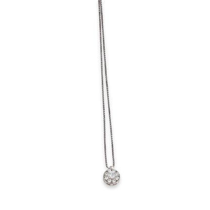 COLLAR DE ORO CON DIAMANTES, 0,27 CT Y BORDE DE DI