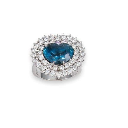 RING, GOLD, ZERTIFIZIERTER SAPHIR UND DIAMANTEN
Ri