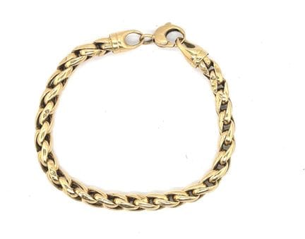 Gold (750‰) BRACELET with a flexible, decorative l