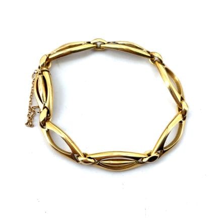 *Gold bracelet (750 ‰) with flexible olive-shaped 