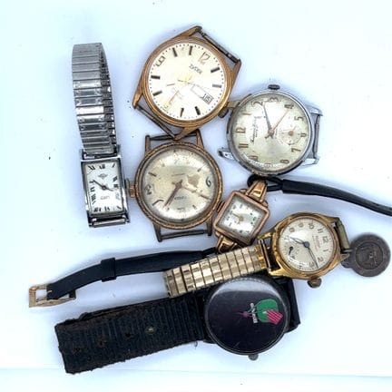 *Set of SEVEN WATCHES from various brands, made of