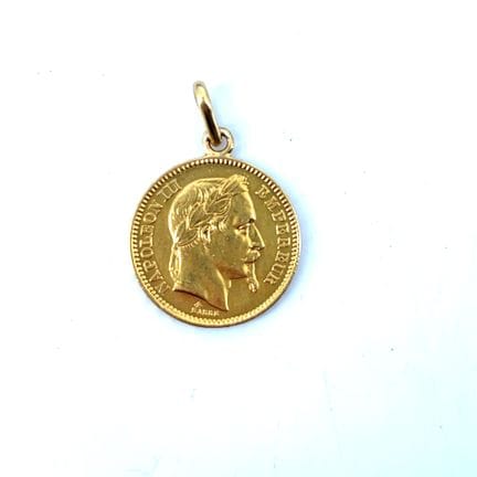 *Gold (750 ‰) PENDANT set with a 20-franc gold coi