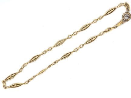 Gold (750‰) WATCH CHAIN with alternating oval and 