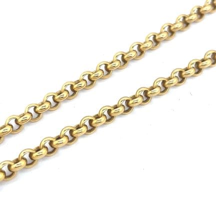 Gold (750‰) necklace with jaseron links. Latch cla