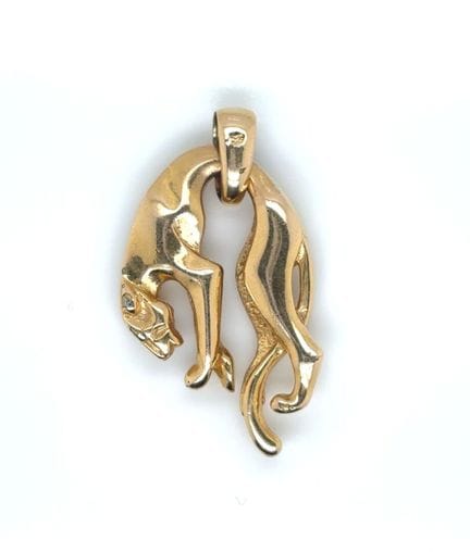 Gold (750‰) pendant in the shape of a panther.
Wei