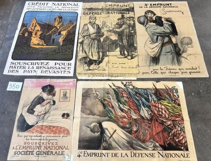 5 manifesti “L’emprunt National” 79,5x56,5 Georges