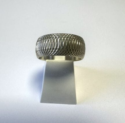 Ring aus Weißgold, PB 8,22 g, TDD 52