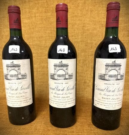 3 Bouteilles Saint Julien 1987 Marquis les Cases