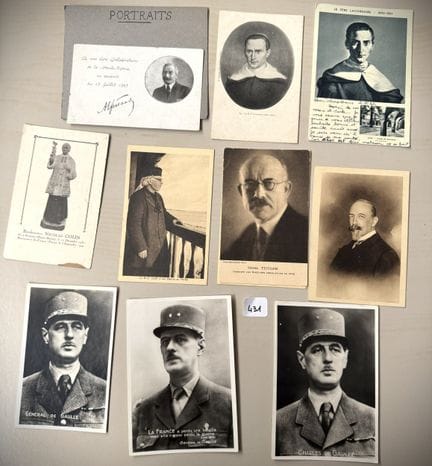 Porträts: De Gaulle, Père Lacordère und verschiede