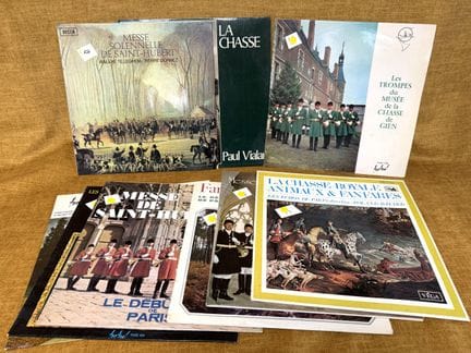 Lot de vinyles sur la vénerie