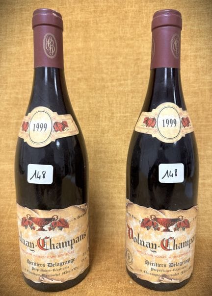 2 bts Bouteille VOLNAY Champans 1999 Delagrange