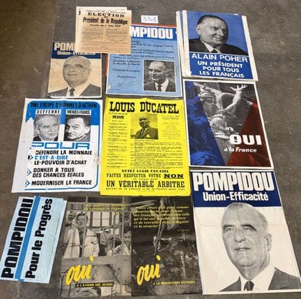 Numerosi manifesti (14) Pompidou, Louis Ducatel, M