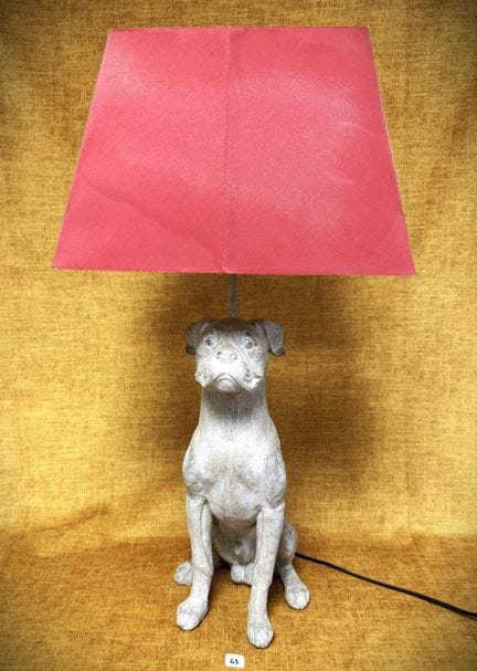 Lámpara con forma de perro H, pantalla de 75 cm