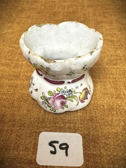 APREY Piccolo portatovagliolo in maiolica con moti