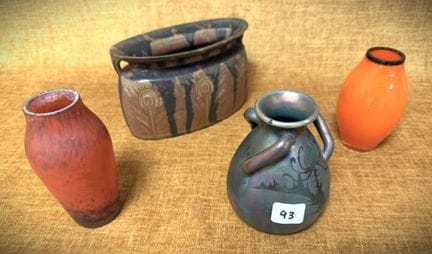 Dekorationsset: Blumentopf aus Steingut (DENBAC), 