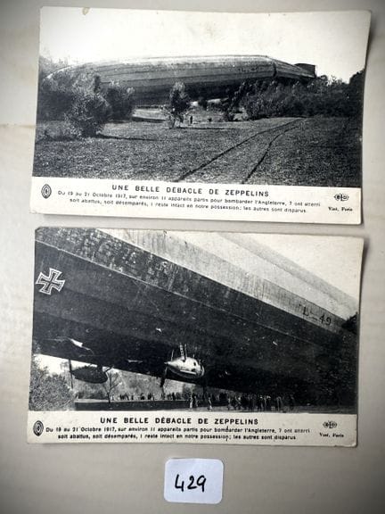 Set aus 2 alten und modernen Postkarten: „Ein spek