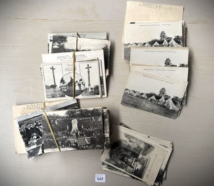 Set mit alten und modernen Postkarten: Hortes, Ros