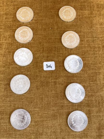 50 Francs Hercule (LOT DE 10) 6 de 1976 et 4 de 19