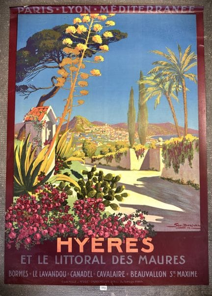 Manifesto pubblicitario turistico (1914) «HYERES e