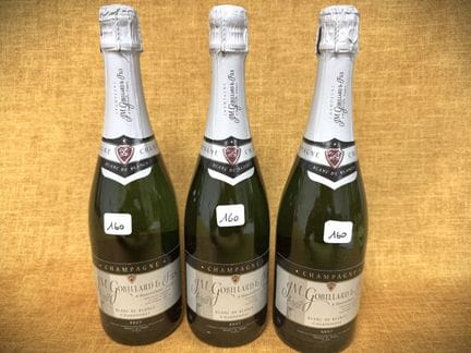 3 botellas de champán GOBILLARD Blanc de Blanc