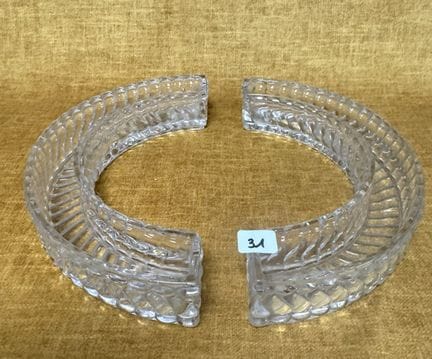 BACCARAT Centre de table en cristal modèle bambou