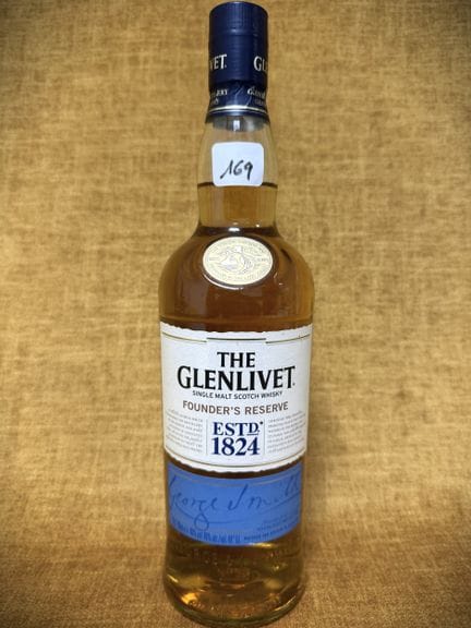 1 Bouteille de Whisky THE GLEN LIVET FOUNDER’S Rés