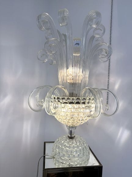 Elegante lámpara MURANO con tallos de flores, altu