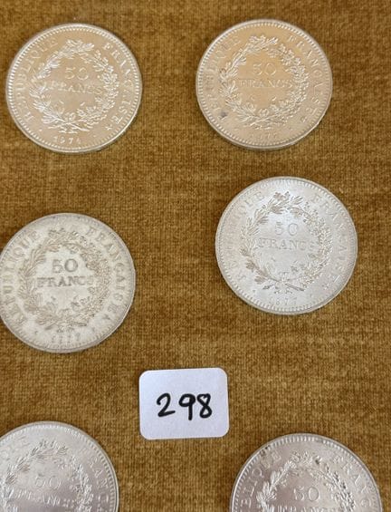 50 Francs Hercule (LOT DE 10)8 de 1977 et 2 de 197