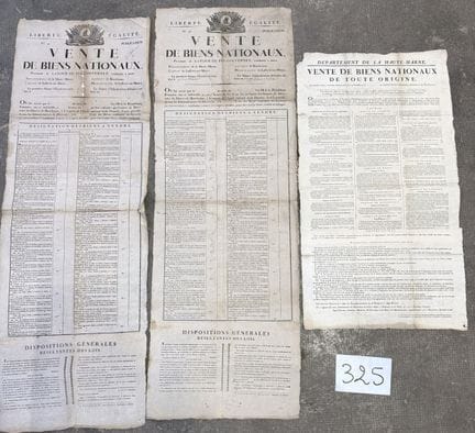 Haute-Marne: 2 documenti relativi alla vendita di 