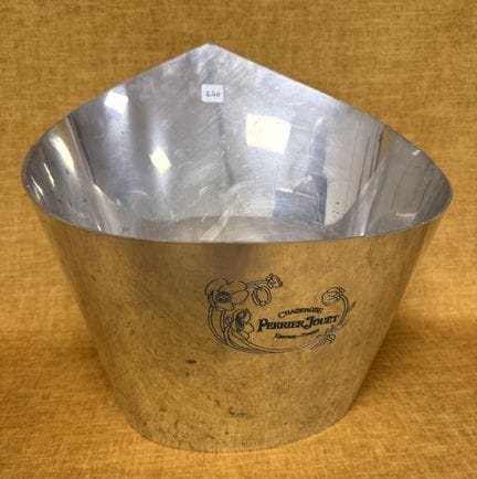 Seau à Champagne Perrier Jouet en inox H 35 Diam 3