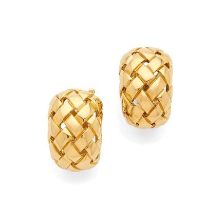 VAN CLEEF &amp; ARPELS

Paar Ohrclips „Tressés“

1