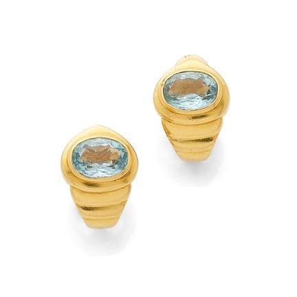 BULGARI

Ohrclips

Ovale Topase, 18 Karat Gold (75
