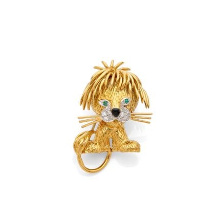 VAN CLEEF &amp; ARPELS

Ansteckclip „Lion ébouriff