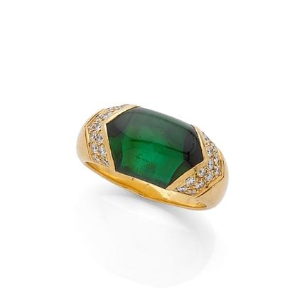 BULGARI

Ring „Jonc“

Turmalin-Cabochon, runde Dia