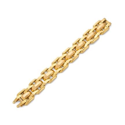 ARMBAND „TANK“

18 Karat Gold (750)
Um 1940
Länge: