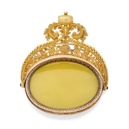 ANHÄNGER AUS DEM 19. JAHRHUNDERT

Ovaler Chalcedon