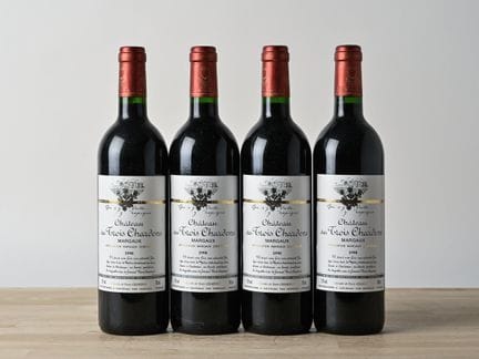 4 B CHÂTEAU DES TROIS CHARDONS  - 1998 - Margaux